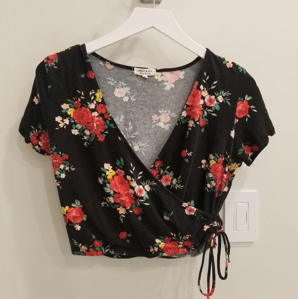 Heart & Hips black cropped top